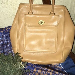 Bonnie Cashin Vintage Penelope tan leather coach